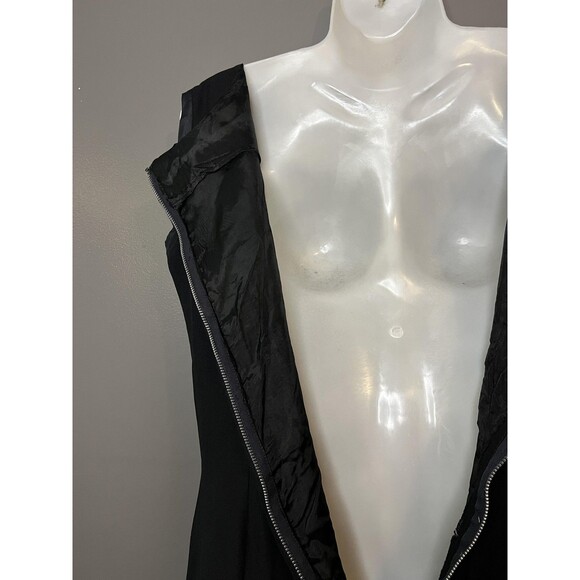 Vintage Flapper Dress Womens Large 20s Gatsby Sleeveless Fringe Beaded Accent - Picture 11 of 11